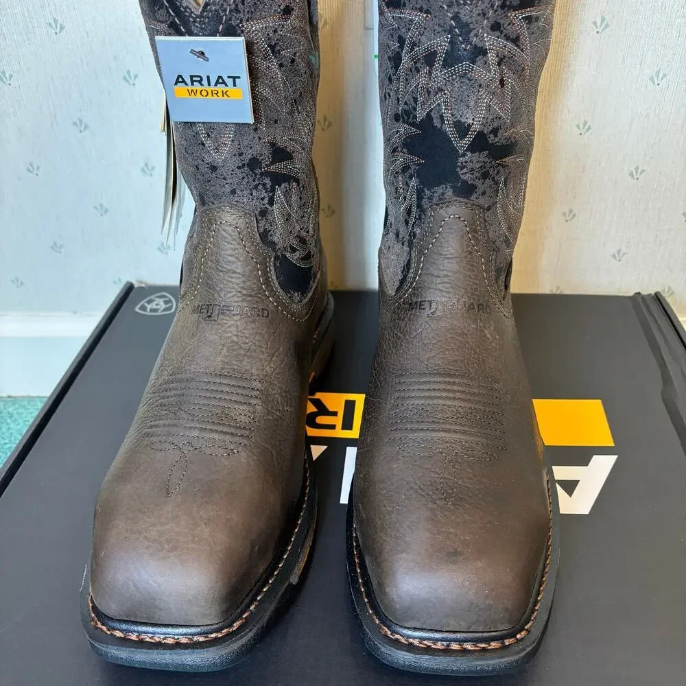 Ariat WorkHog Wide Square Toe MetGuard Waterproof Composite Work Boot Size 11